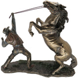 Bronze Sculpture, Cowboy Training Horse