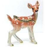 Fawn Jeweled Trinket Box Austrian Crystals