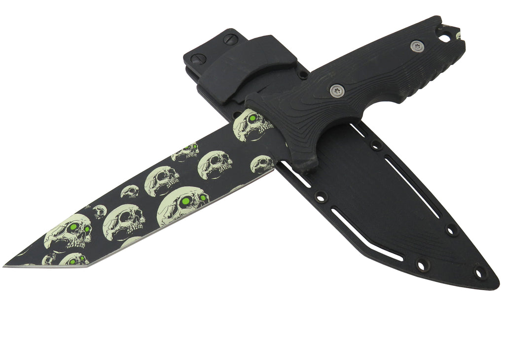 Skull Design 5.25" Field Knife