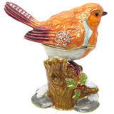 Robin Jeweled Trinket Box SWAROVSKI Crystals
