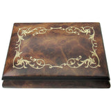Italian Music Box, ", Matte Elm, Arabesque Wood Inlay