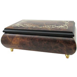 Italian Music Box, ", Matte Elm, Arabesque Wood Inlay