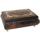 Italian Music Box, ", Matte Elm, Arabesque Wood Inlay