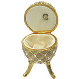 Musical Jewelry Trinket Box Swarovski Crystals, Gold/Gold