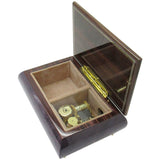 Italian Music Box, ", Floral Inlay, Plum