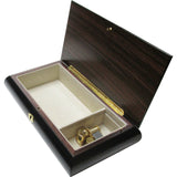 Italian Music Box XL ", MOP Floral Inlay, Matte Black
