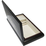 Italian Music Box XL ", MOP Floral Inlay, Matte Black