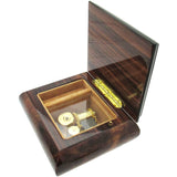 Italian Music Box, ", Elm Wood Ribbon Floral Inlay