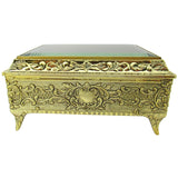 Glass Top Music Box, ", Fluttering Butterfly, Made Japan, Gold