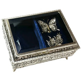 Glass Top Music Box, ", Fluttering Butterfly, Made Japan