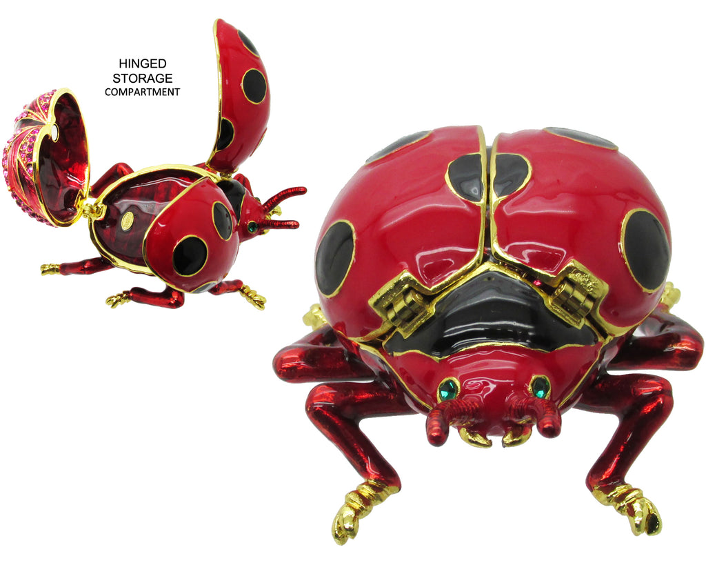 RUCINNI Ladybug Jeweled Trinket Box