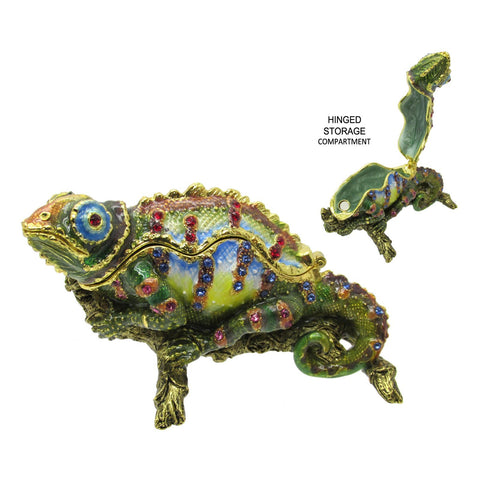 RUCINNI Chameleon Jeweled Trinket Box