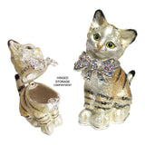 RUCINNI Cat Jeweled Trinket Box,