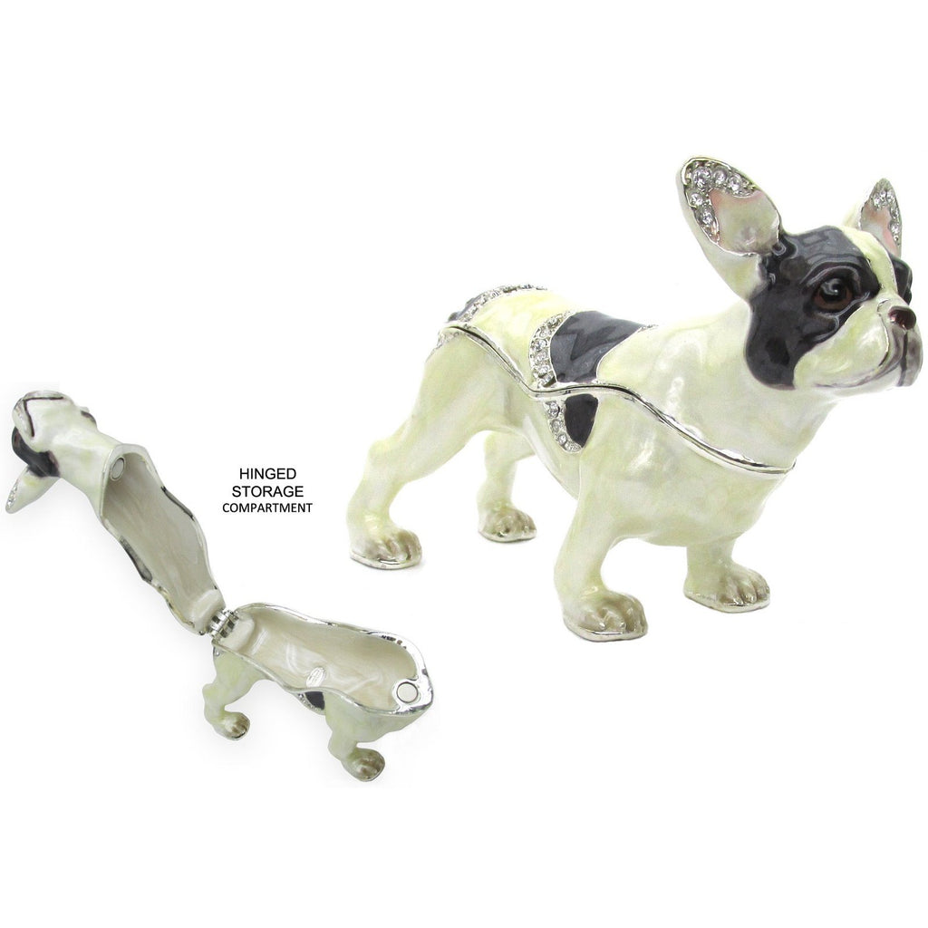 RUCINNI French Bulldog Jeweled Trinket Box