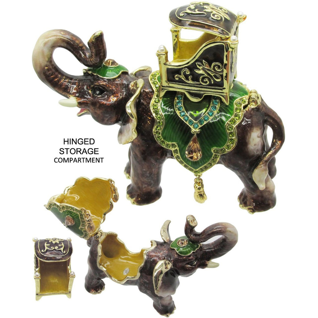 RUCINNI Elephant Jeweled Trinket Box