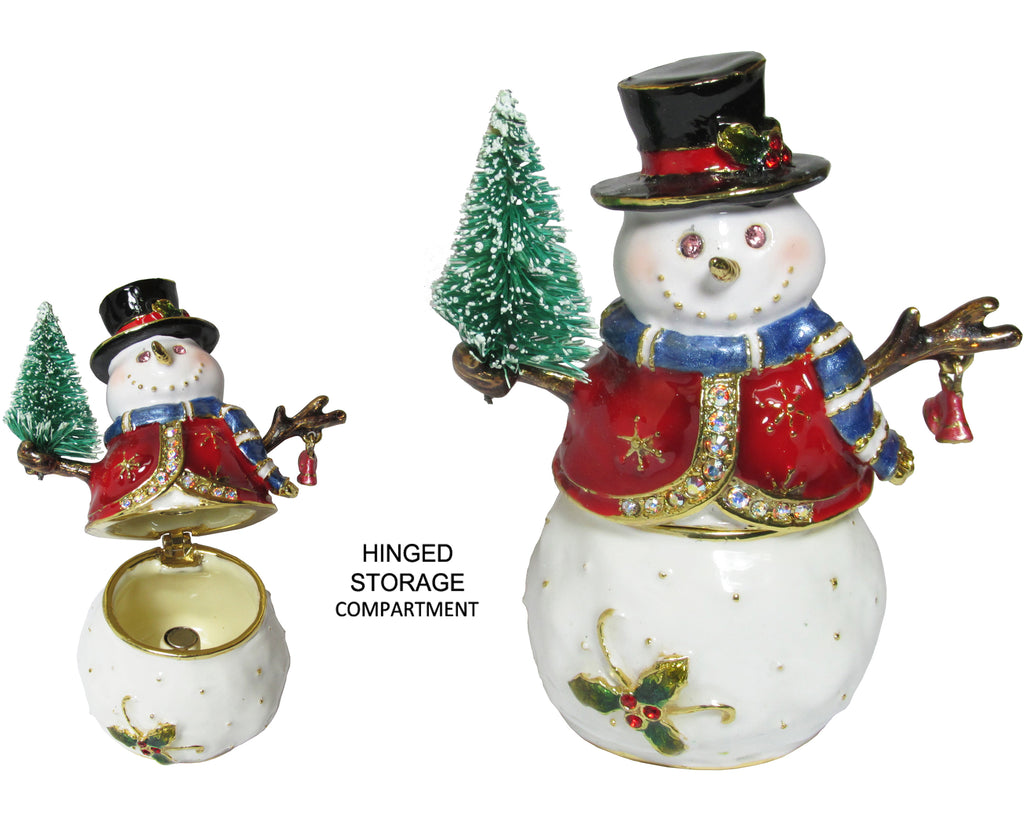 RUCINNI Snowman Jeweled Trinket Box