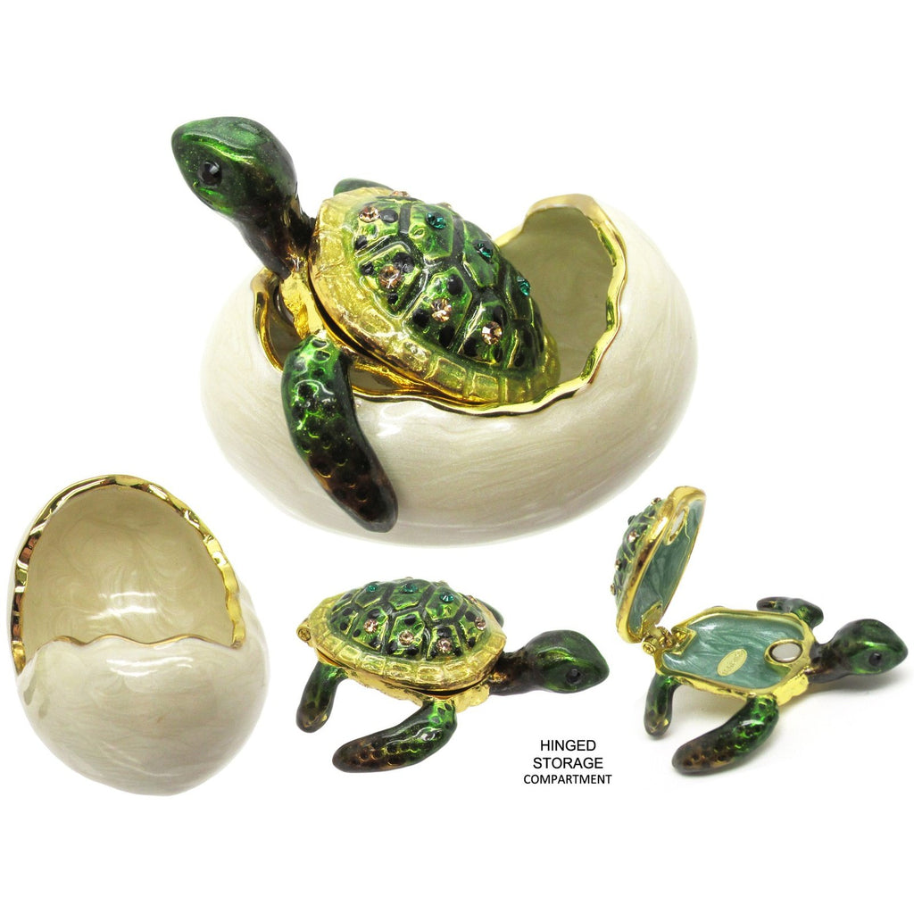 RUCINNI Hatching Turtle Jeweled Trinket Box
