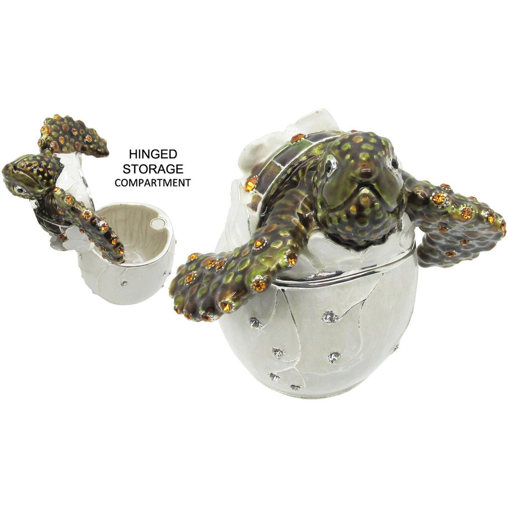 RUCINNI Hatching Sea Turtle Jeweled Trinket Box