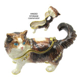 RUCINNI Cat Jeweled Trinket Box,