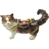 RUCINNI Cat Jeweled Trinket Box,