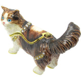 RUCINNI Cat Jeweled Trinket Box,