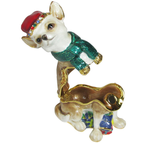 RUCINNI Chihuahua Jeweled Trinket Box