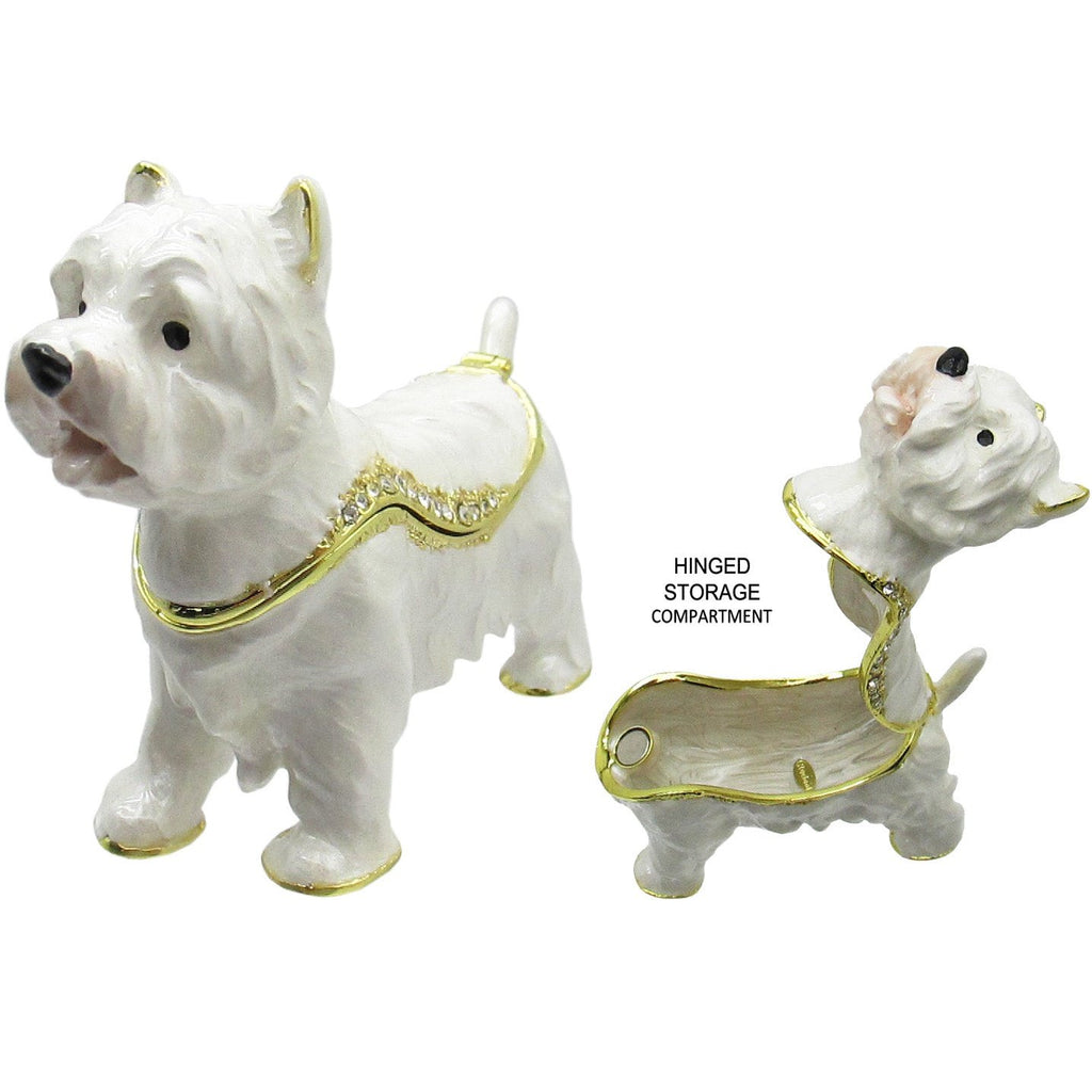RUCINNI Highland Terrier Jeweled Trinket Box