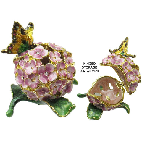 RUCINNI Hydrangea Jeweled Trinket Box