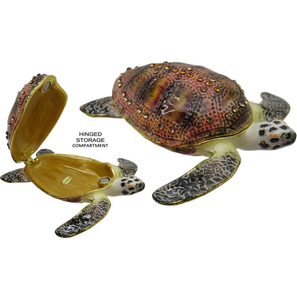 RUCINNI Sea Turtle Jeweled Trinket Box