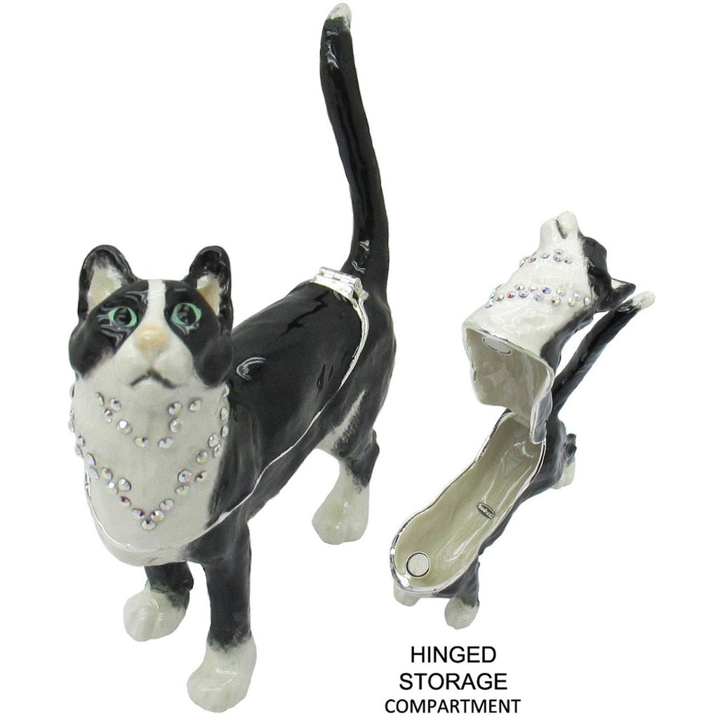 RUCINNI Cat Jeweled Trinket Box,
