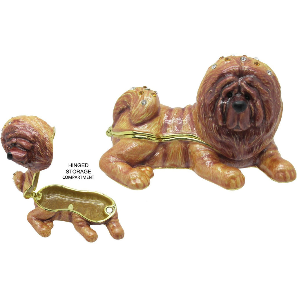 RUCINNI Tibetan Mastiff Jeweled Trinket Box