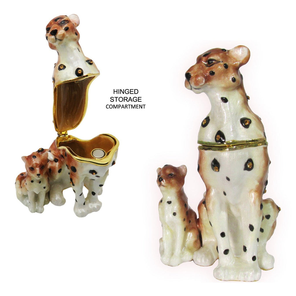 RUCINNI Leopard Cub Jeweled Trinket Box