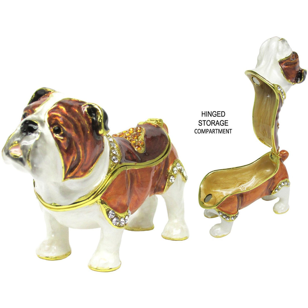 RUCINNI Bulldog Jeweled Trinket Box