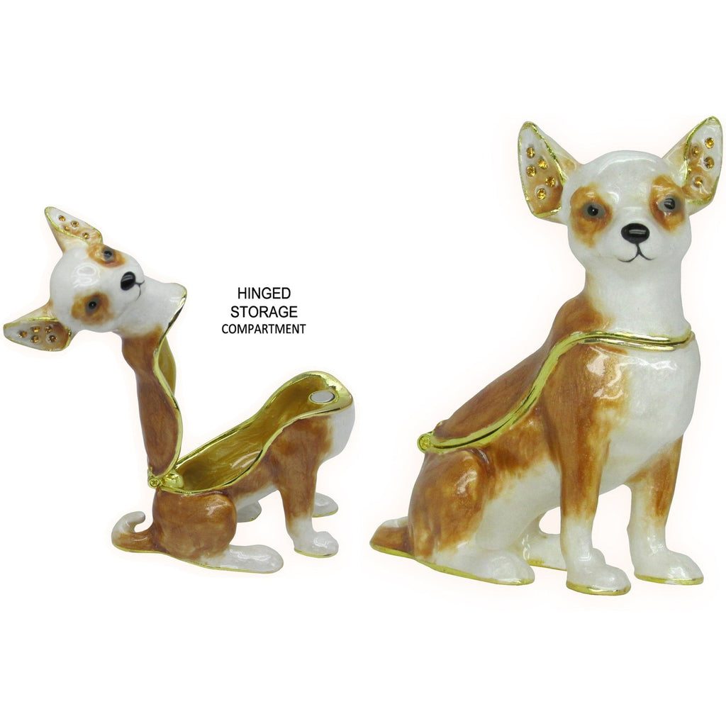 RUCINNI Chihuahua Jeweled Trinket Box
