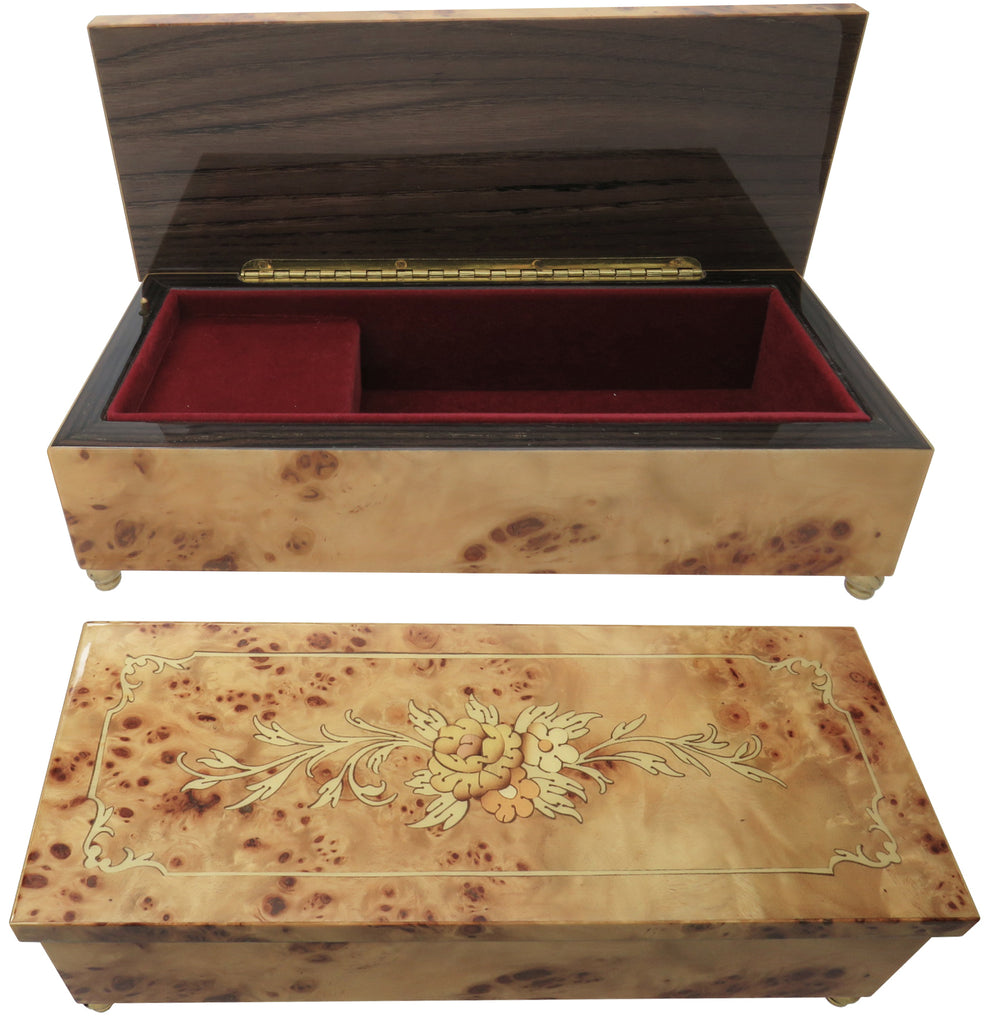 Italian Music Box, 8.5", Poplar