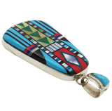 Native American MultiStone Inlay Pendant with 18" Chain