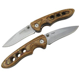Magnum Wood Handle Folding Liner Lock Knife, 4.5"