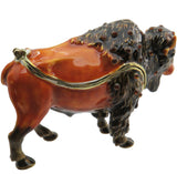 Bison Jeweled Trinket Box with Austrian Crystals