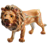 Lion Jeweled Trinket Box with Austrian Crystals #2