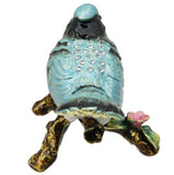 Blue Jay Jeweled Trinket Box with Austrian  Crystals #2