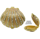 Sea Shell Jeweled Trinket Box with Austrian Crystals