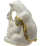 Polar Bear & Cub Jeweled Trinket Box with Austrian Crystals, #2