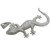 Iced Out Bling Sterling Lizard Pendant with 20" Chain