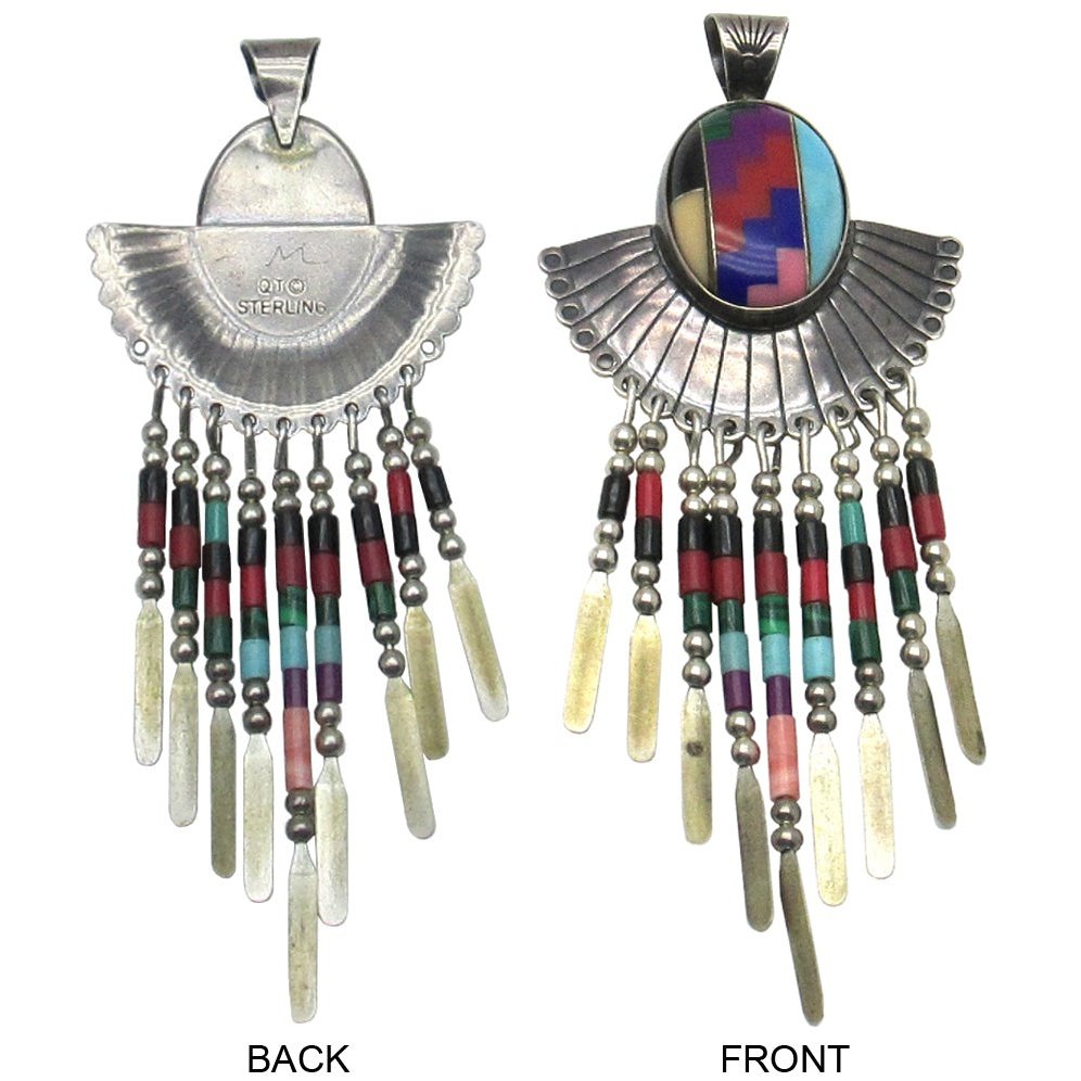 Native American Multi Stone Inlay Pendant