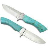 Southwestern Turquoise Inlay Fixed Blade Knife
