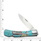 Southwestern Gemstone Inlay Pocket Knife,