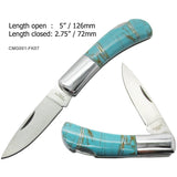 Southwestern Turquoise Inlay Pocket Knife,
