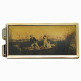 Currier Ives Vintage Money Clip, Rail Shooting