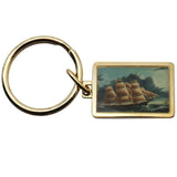 Currier Ives Vintage Key Ring Legere, Clipper Ship