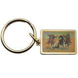 Currier Ives Vintage Key Ring Legere, Cowboys